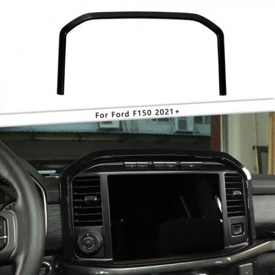 Black Center Console GPS Navigation Panel Cover Trim Frame For Ford F150 +