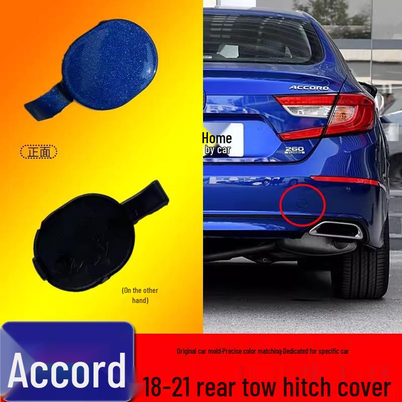 

Compatible Rear Tow Hook Cover for 18-21 Honda Accord (10th Gen) Bumper Accessories Unpainted Rear Tow Hook Cover