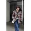 Green Floral Knitting Sweaters Jacket Autumn Winter  Oversize Casual Women Cardigan Plus Size Loose Sweater Fashion