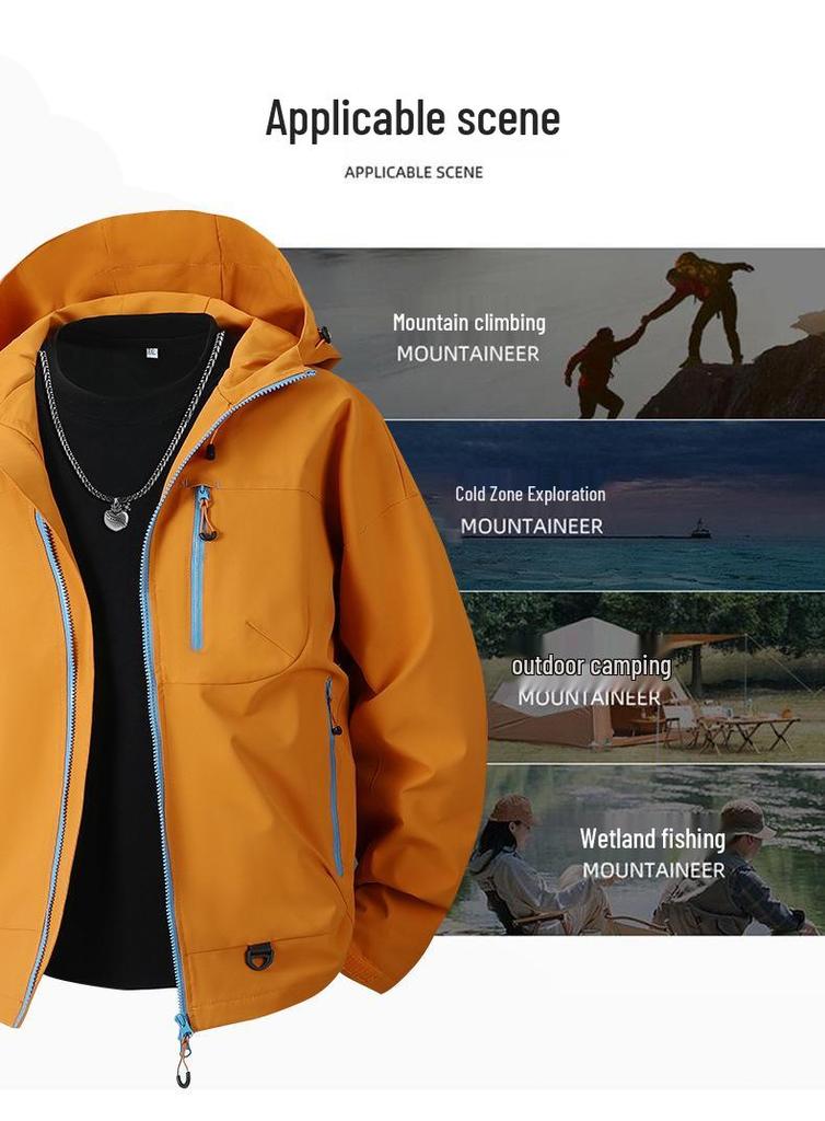 Unisex Multi-Pocket Workwear Jacket - Stylish and Functional for Spring and Autumn Outdoors