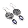 Natural Amethyst Gemstone 925 Sterling Silver Jewelry Earring 2.36" AE-11861