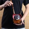 Cowhide Creative Little Koala Change Bag Car Key Bag Cute Trendy Little Backpack Koala Shoulder Messenger Bag