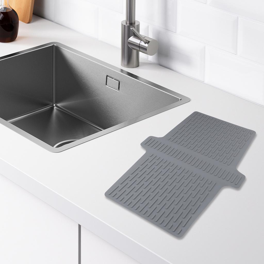 1pcs Silicone Sink Saddle Mat Kitchen Sink Protector Divider Mat Heat Resistant Coaster Multi-function Kitchen Tool
