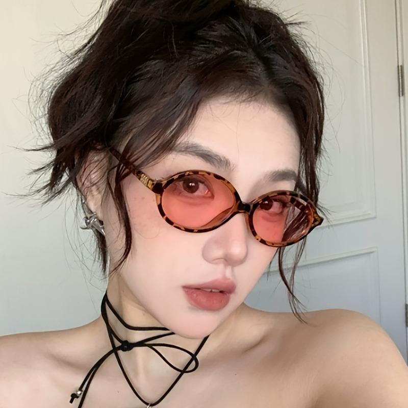 Y2K Style Oval Frame Full Rim PC Polycarbonate Eyeglasses Anti Blue Light Simple for Men Women Daily Casual Office