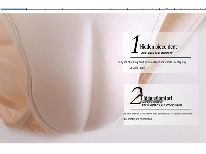 Mandaino Crossdresser One-Piece Thong with JJ Concealment and Fake Vagina for COS