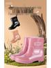 Exquisite Women's Short Rain Boots - Non-slip, Waterproof, and Stylish for Spring and Autumn