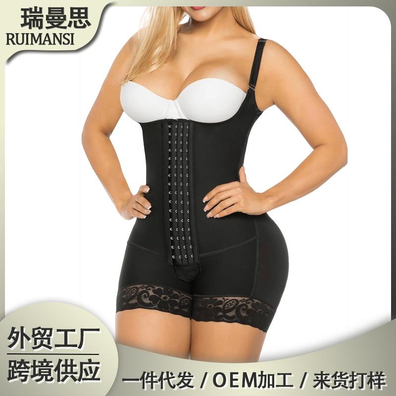 

Sling One-piece Body-shaping Garment Large Size Tight-fitting Body-suit Button-adjustable Shaping Crotch-lifting Butt-lifting Corset XS