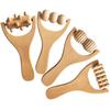 4pcs Wooden Massage Tools Ergonomic Wood Massager for Full Body Relief for Neck Back Legs Arms and Feet Lightweight and Portable for Home and Travel