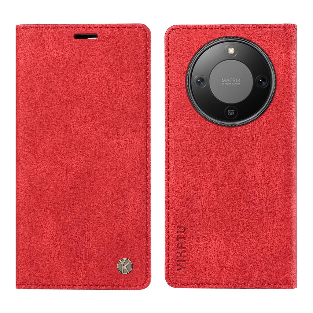 For Honor Magic8 Lite 5G/X9d 5G/X70 5G Leather Cover YIKATU YK-004 Skin-Touch Wallet Phone Cases