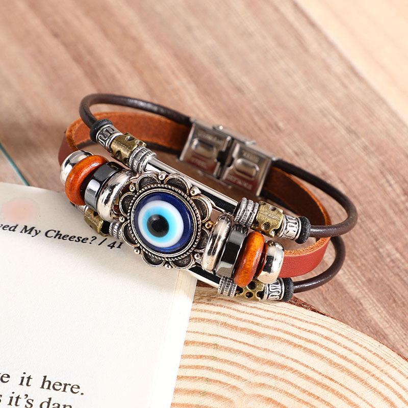 1 шт. Креативный винтажный браслет-цепочка, модный богемный стиль, бирюзовый сплав, для мужчин и женщин, многослойные аксессуары для запястья A3