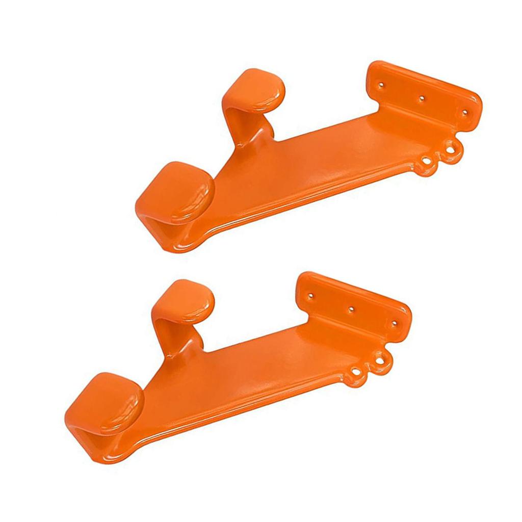 2 Sets Chainsaw Hanger Orange Color Thickened Rubber Coating Heavy Duty Chainsaw Wall Mount Organizer for Garage
