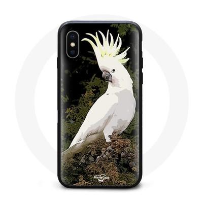 Case - MANIACASE - Iphone XS Max - Black - Flexible - Cockatoos Parrots