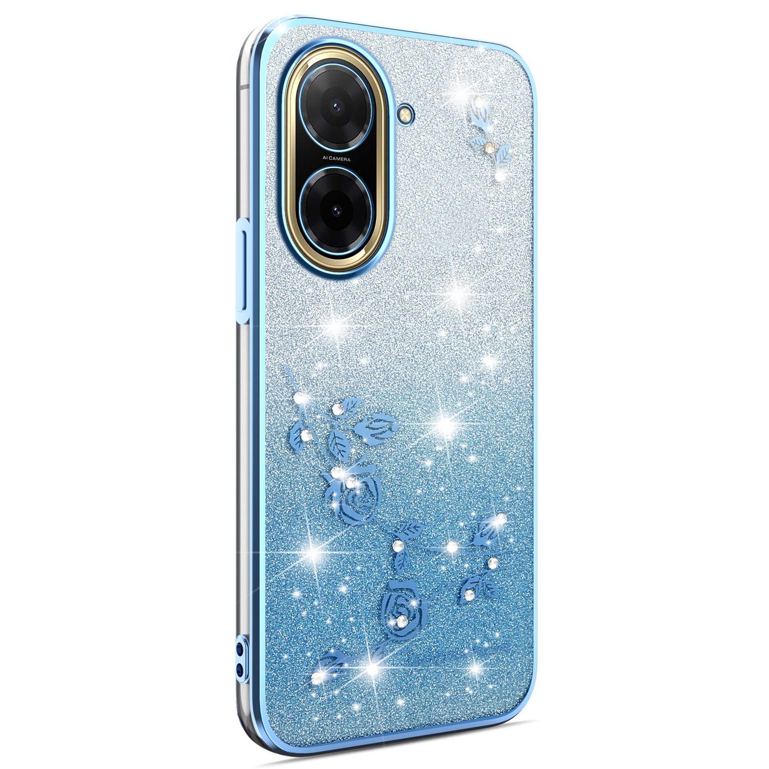 

KADEM Для Xiaomi Redmi A5 4G (171,7 мм)/Чехол для Poco C71 4G Цветочный TPU Гибкий Градиентный Чехол для Телефона Blue