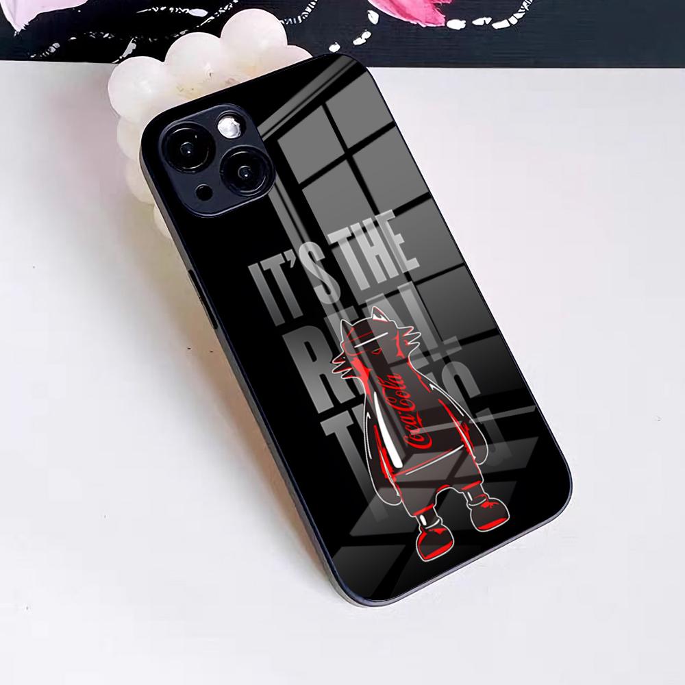 Custodia per Telefono A-coca-ES C-colaES Drink Per IPhone 17 Pro Max 16 15 14 Pro Max 13 11 X Xs Xr 8 7Plus Copertura in Vetro