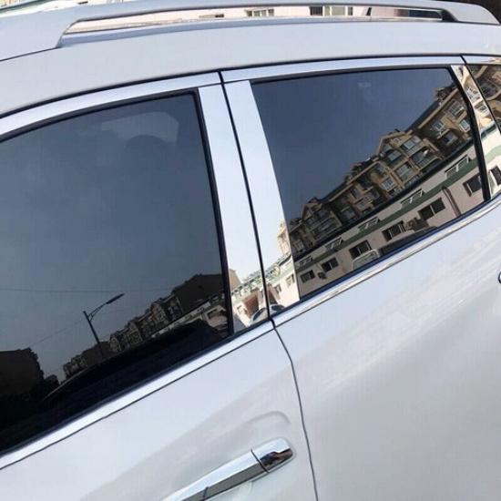 2016- Chevy Malibu Stainless Steel Chrome Window Pillar Post Trims 6pcs For | Silver | Self-Adhesive | 3 Months Manufacturer Warranty | Gloss