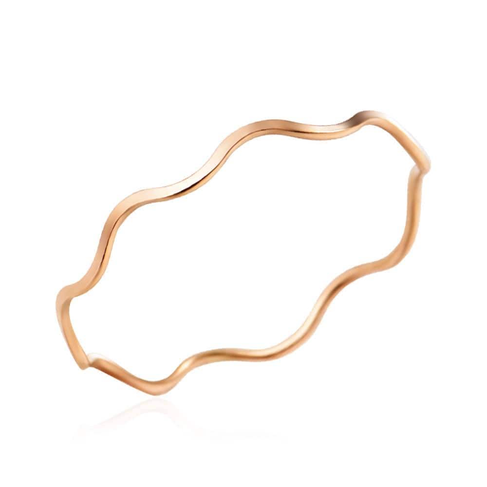 [Bnbgold] 14K/18K Angled Layered Wave Ring Rss24866