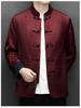 Men's 2025 Autumn/Winter Chinese Style Two-Piece Set: Middle-Aged Stand-Up Collar Tang Suit Jacket & Casual Zhongshan Suit