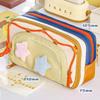Cute Multi Layer Large Capacity Pencil Case for Kids Girl Jelly Color Look Keeps Stationery Organized Perfect for Students Daily School Needs