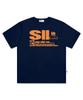 PAGESIISII Play Button Printed Short Sleeve T-Shirt Navy