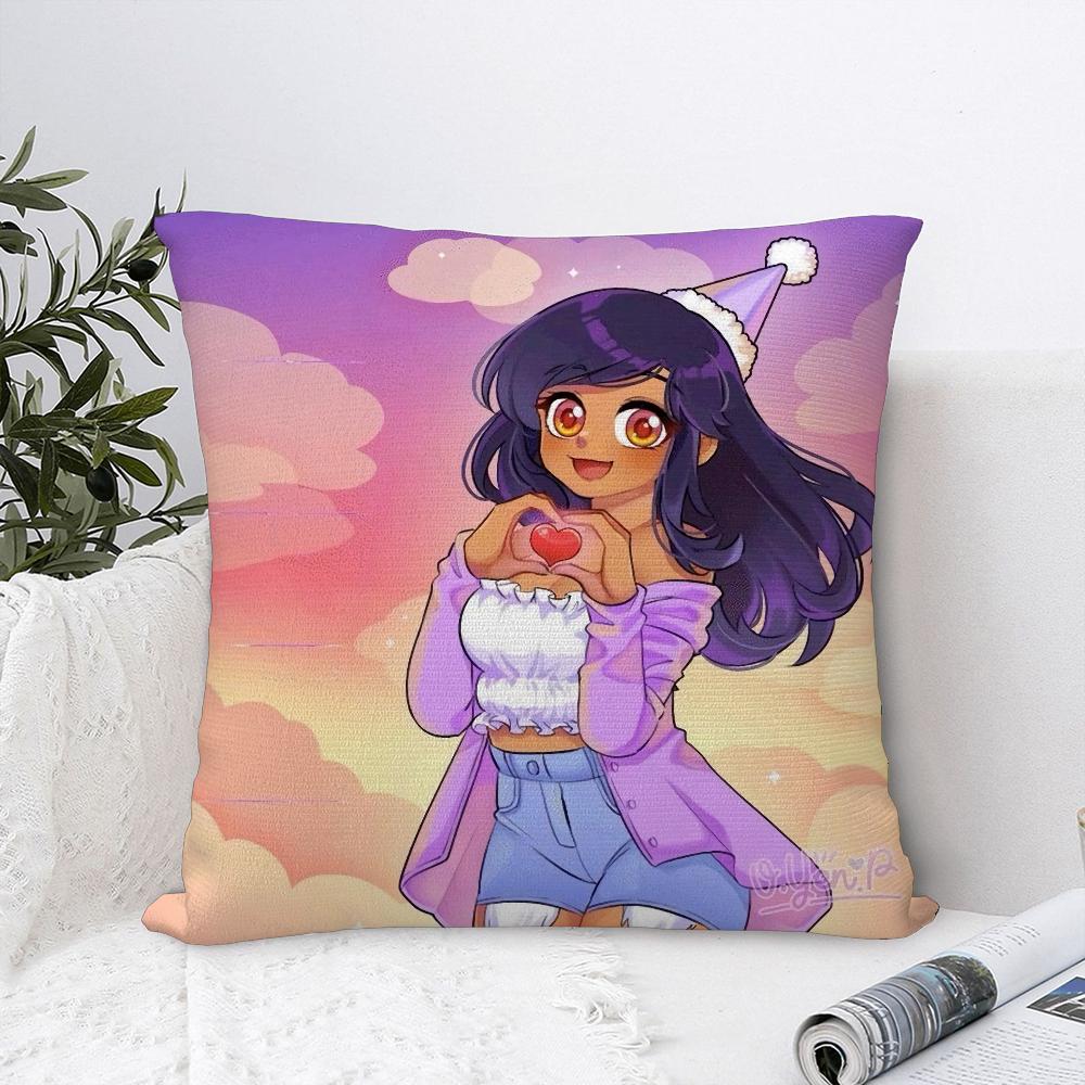 Cartoon A-Aphmau Pillow Case Sofa Decorative Home Double-Sided Print Plush Square Throw Pillow Covers Cushion Decor Cover