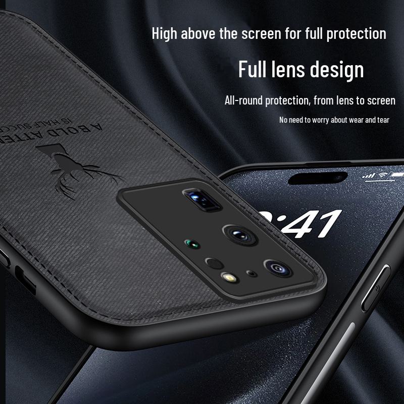 Elk Anti-Fall Protective Cover for Samsung Galaxy S20 Ultra/FE/S10/S9/S8 Cloth Pattern Case