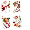 Doppelseitige Weihnachtsfensteraufkleber: Weihnachtsmann, Schneemann, Schneeflocke & Rentier Aufkleber