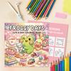 24 Sheets for Stress Relief, Warmth and Comfort, Coloring Picture Books, Cute Pets, Frogs, Cartoon Graffiti Coloring Books