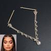 Rhinestone Bridal Headband Chain Water Drop Pattern Wedding Crystal Forehead Headband Head Chain
