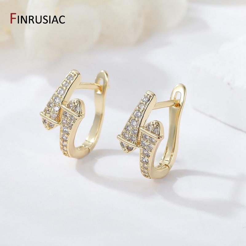 

14K Gold Plated Crystal Zircon Luxury Women Earrings High Quality Trendy Jewelry Gift For Women
