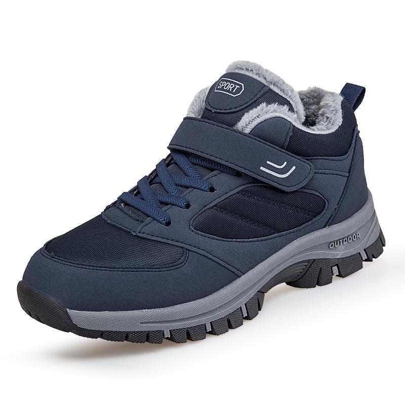 Elderly Shoes Men's Autumn and Winter Velvet High-top Warm Cotton Shoes Women's Middle-aged and Elderly Non-slip Walking Shoes Dad Shoes Mom Shoes