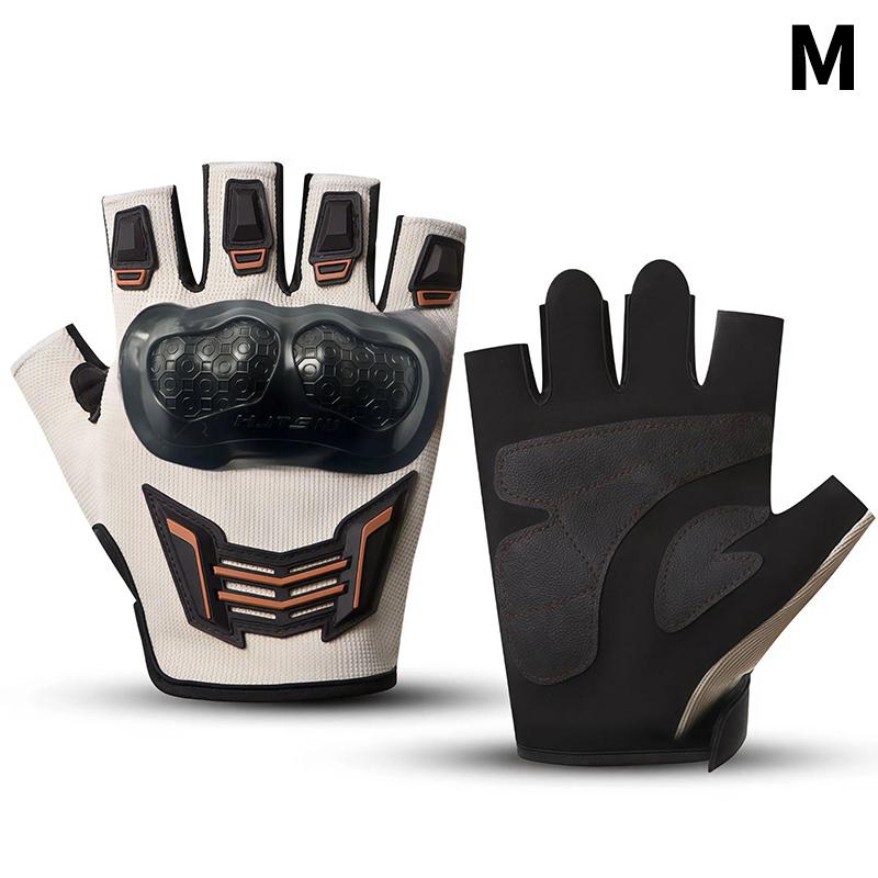 Outdoor Sports Protective Half Finger Gloves For Men Women Universal Open Finger Resistant Motorcycle Bike Gloves