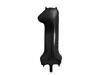 Foil Balloon Number 1 Black, 86Cm