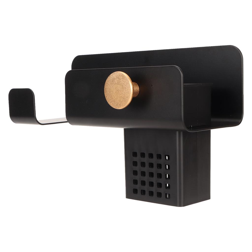 Hair Dryer Holder Punching Wall Mounted Space Saving Hair Dryer Rack with Storage Cup
