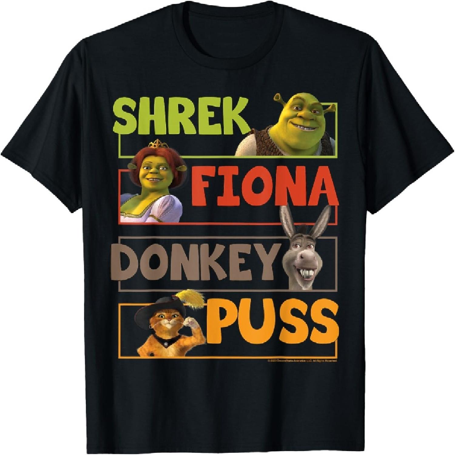 

Shrek Group Shot Character Stack T-Shirt XXXXXL різнокольоровий