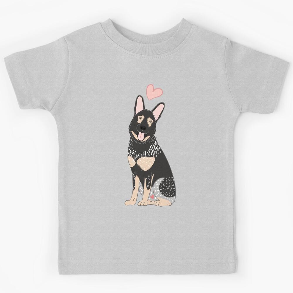 LOVE Sable Black German Shepherd Kids T-Shirt 150