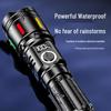Portable Long-Range LED Laser Flashlight with Digital Display and Emergency Charging for Outdoor Patrol and Flood Control