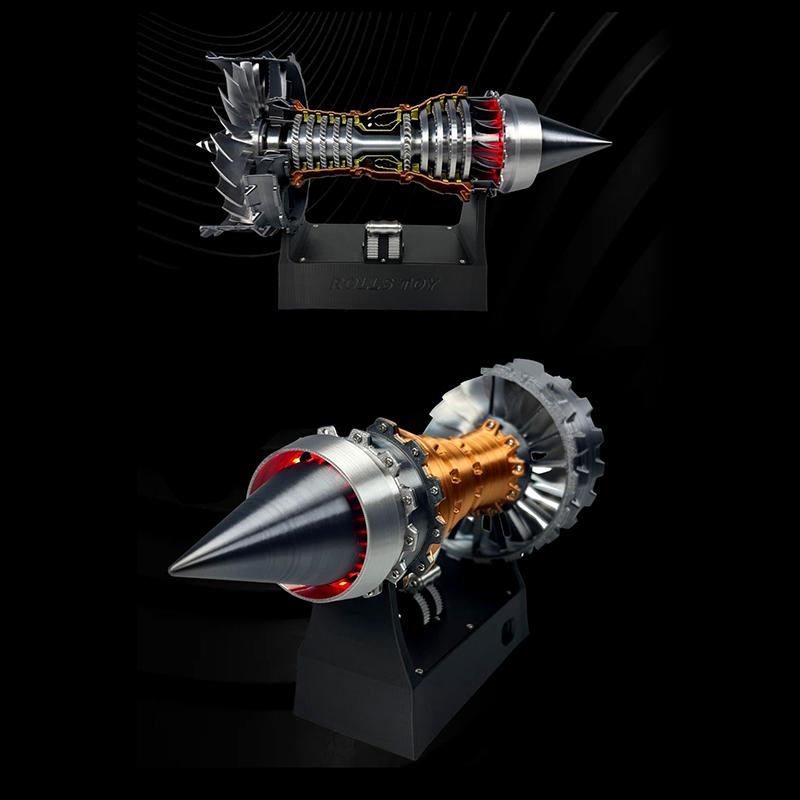 Tr900 Aircraft Turbofan Engine Electric Simulation Jet Turbojet Engine Assembly Diy Model Kit Toy Ornaments Gift