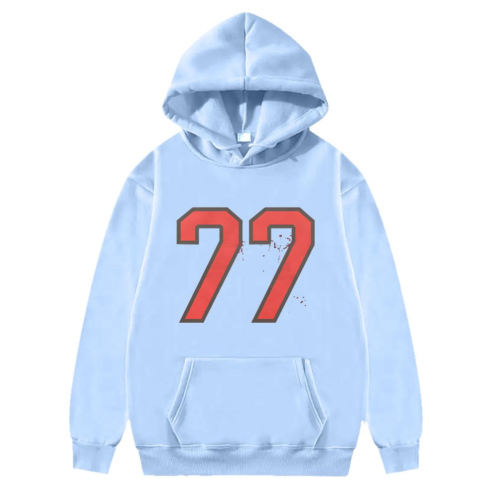 

I Barely Know Her 77 Hoodie Sombr merch Hip Hop Style Graphic Top Men Casual Sweatshirts Long Sleeve Pullovers Unisex Streetwear S світло-синій колір