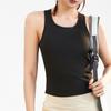 Anti-Light Yoga Vest Round Neck Design Tight Body Vest Flexible Fitness Tank Top  Yoga Practice