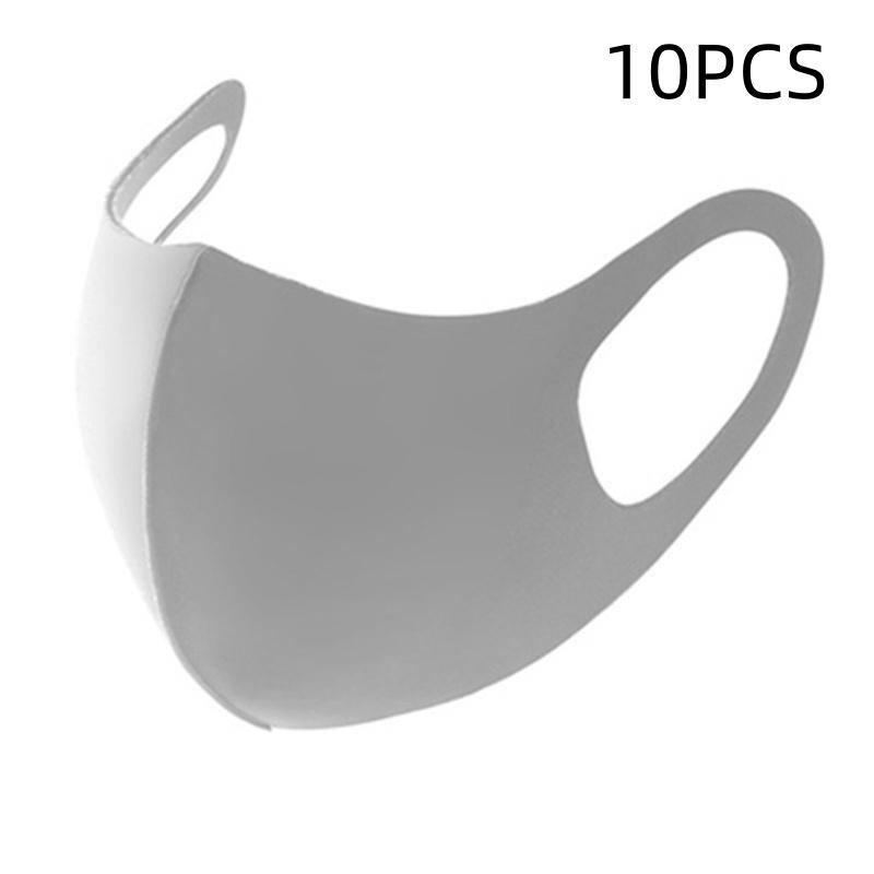 5/10PCS Fashion Solid Earloop Mask Spring Dustproof Washable Reusable Face Mask Unisex Outdoor Travel Breathable Mask