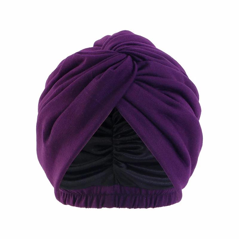 Indian Turban Muslim Women Hijab Floral Printed Hat Cancer Chemo Cap Islamic Hair Loss Cover Beanie Bonnet Head Scarf Pleated