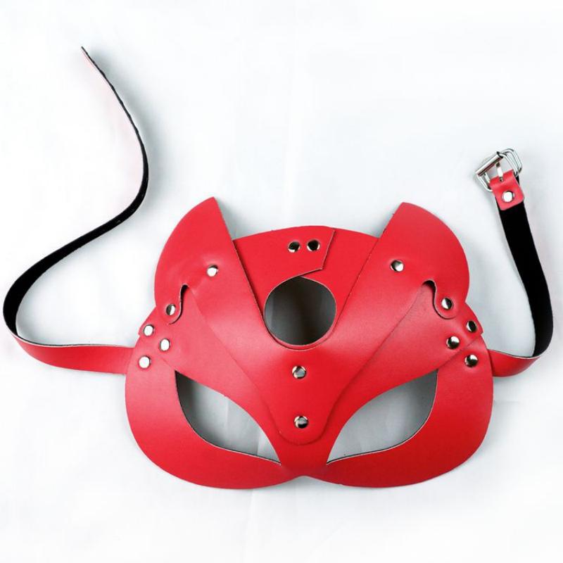Gothic-Style Cat-Ear S&M Leather Mask, Unique Accessory for Adult Erotic Roleplay, Spice Up Bedroom Bondage & Sensual Games
