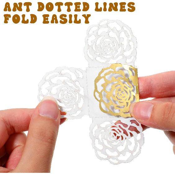 50 Pcs Truffle Wrappers, 4 X 4" Gold Candy Cups for Truffles, Flared Chocolate Candy Paper Cups Liners for Truffles, Cupcakes, Birthday Wedding Party