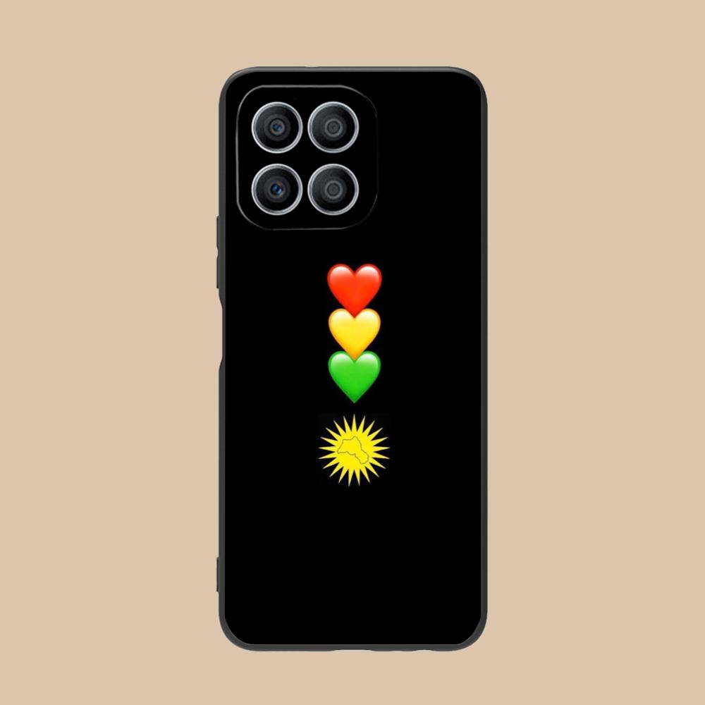 

Kurdistan Flag Matte TPU Mobile Phone Case for Honor 90 80 70 60 50 30 20 10 9 8 7 Pro S SE Lite 5G Colorful Printing Cover Honor 8