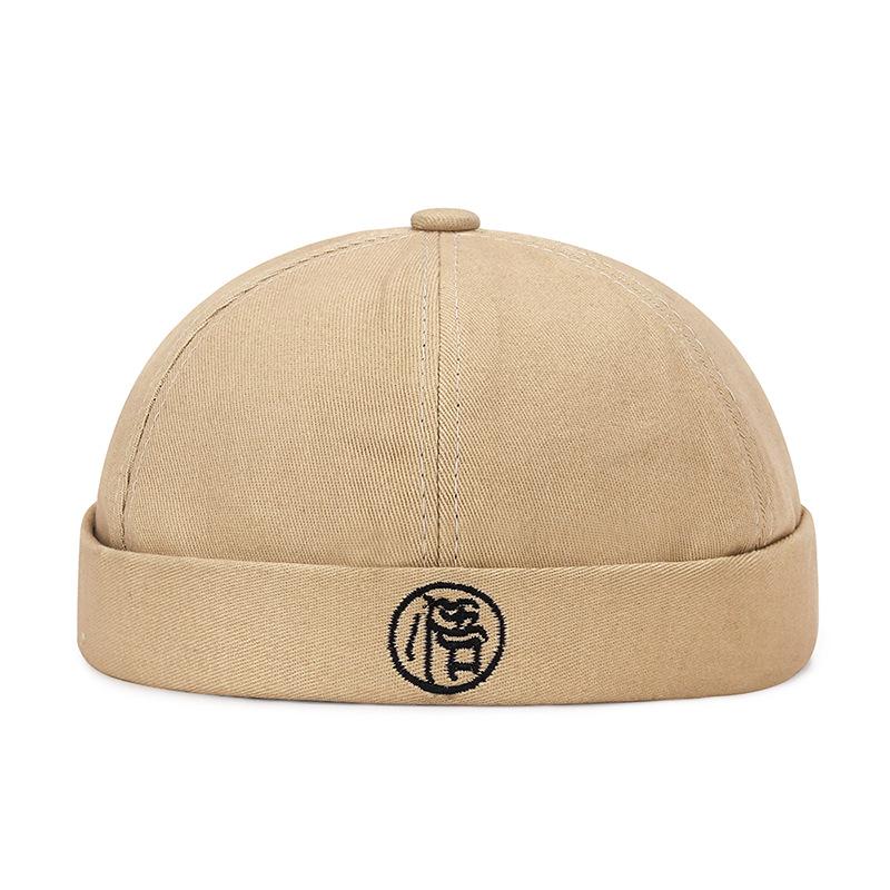 Brim Melon Rind Hat, Hipster Hip-hop Landlord Hat, Men's Retro Embroidery, Women's Street Fashion Tang Hat