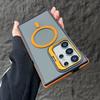 Suitable for Samsung S25 Ultra Magnetic Phone Case S24plus Creative Lens Bracket S23 Dual Color Anti Fall