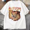 Autistic Funny Skeleton T-Shirt Women Autism Meme Graphic T Shirts Harajuku Fashion Vintage T Shirt Unisex Streetwear