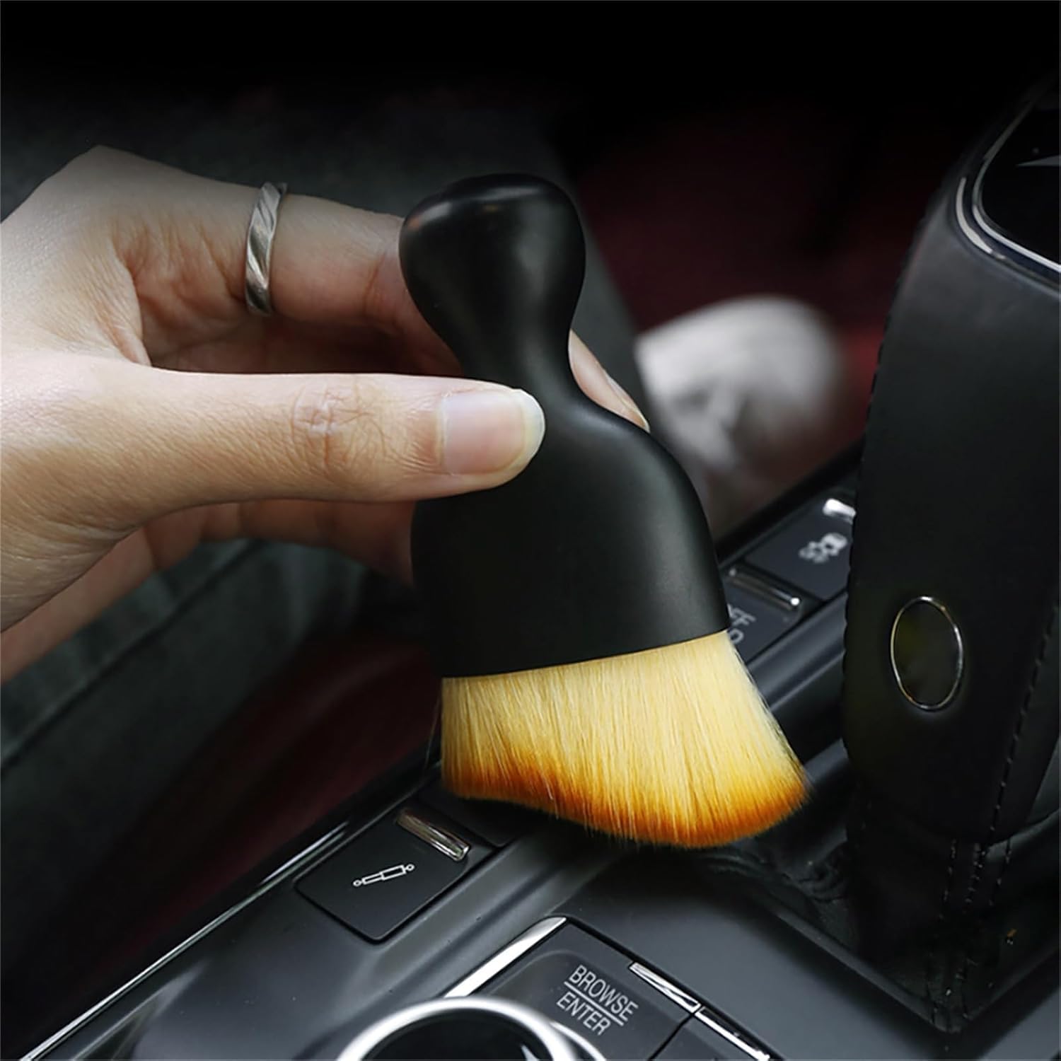 

Auto Detailing Brush Set for Car Interior, 2PCS Soft Bristle Car Detailing Brushes for Dashboard, Air Vent & Console Cleaning, Scratch-Free Interior