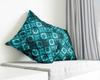 Vargottam Square Pillow Cover - Decorative Pillow Covers  12x12 Inches,  Printed  Teal Blue  Theme  Pillowcase,