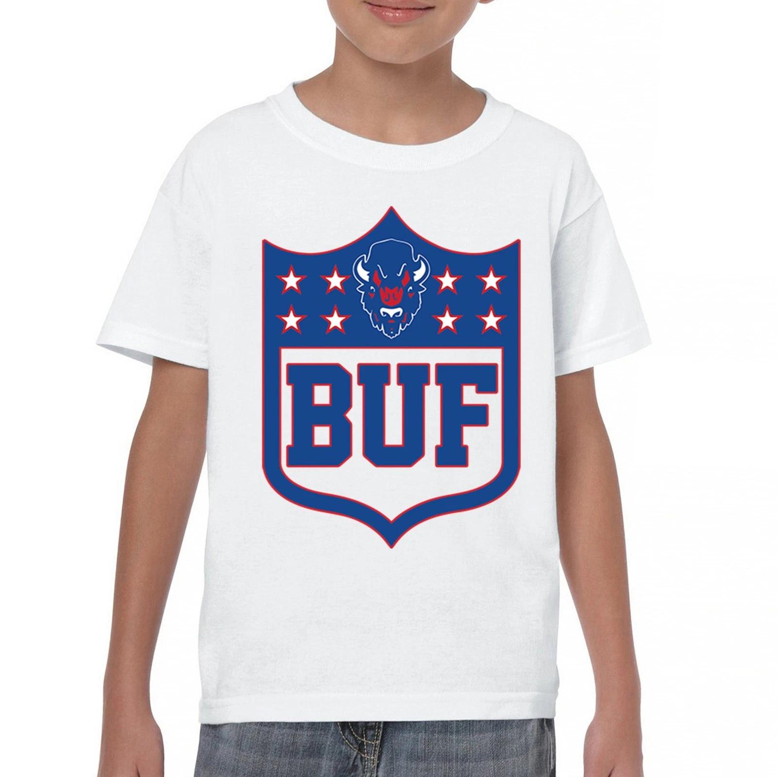 Buffalo Shield Youth kids boys T-Shirt Game Night Fantasy Football Fan Tailgate Kids 100